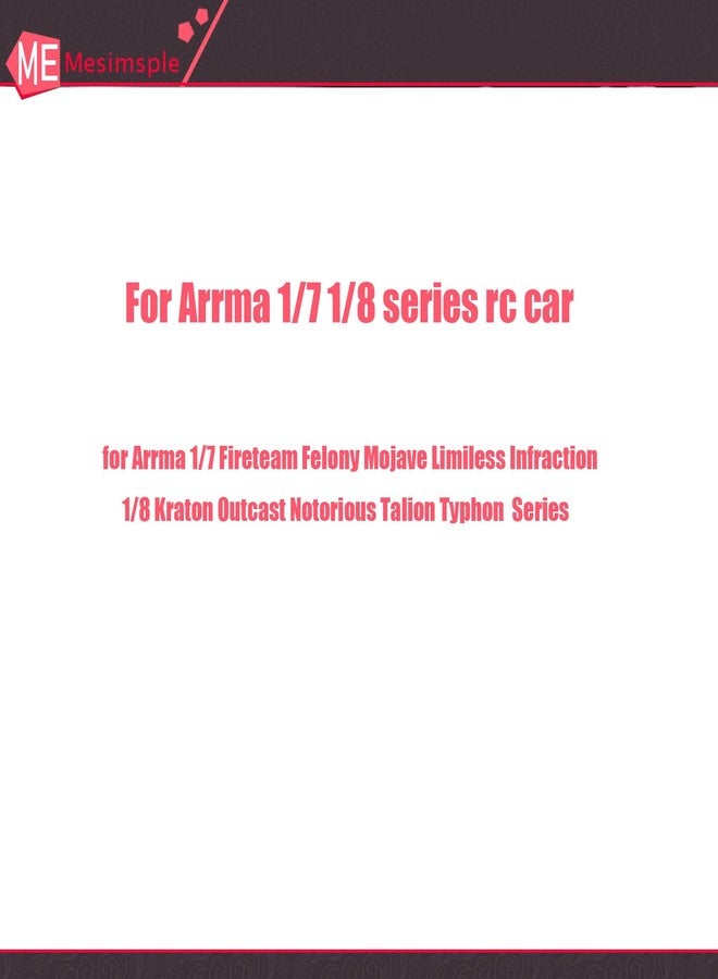 Mesimsple Alloy 17mm Wrench Dustproof Wheel Hex Hub Lock Nut Locknut for Arrma 1/7 Felony Infraction Limitless Fireteam 1/8 Kraton Outcast Talion Notorious Typhon Upgrade Parts - Image 2